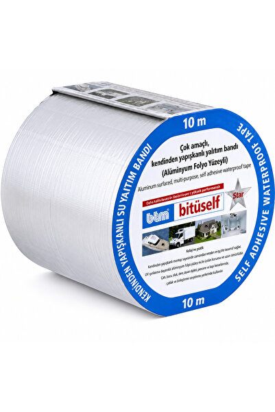 Btm Bitüself Star 20 cm Folyolu Kendinden Yapışkanlı Su Yalıtım Bandı