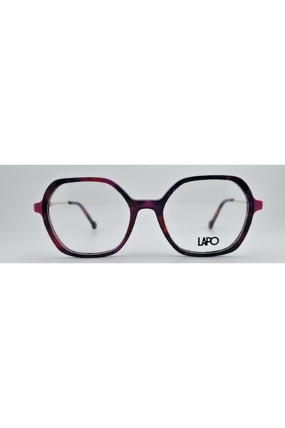 LAPO Women's glasses LAAA158C68, hexagonal, made of metal and acetate, fuchsi...