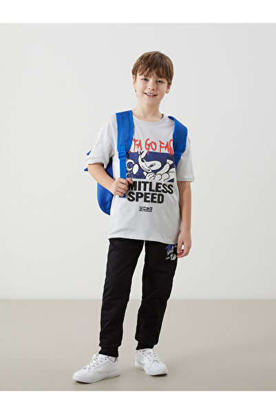 LC Waikiki Sonic Printed Boys' T-Shirt and Sweatpants 2 Pack Set