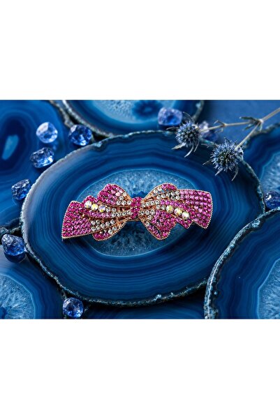 Shiklik Zircon Stone Bow Model Shiny Automatic Buckle - Special Design Hair A...
