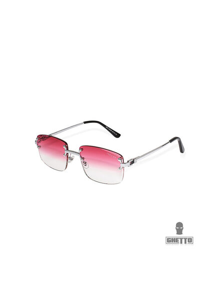 GHETTO Γυαλιά ηλίου unisex με κόκκινο σκελετό και κόκκινους φακούς K 36287 Κό...