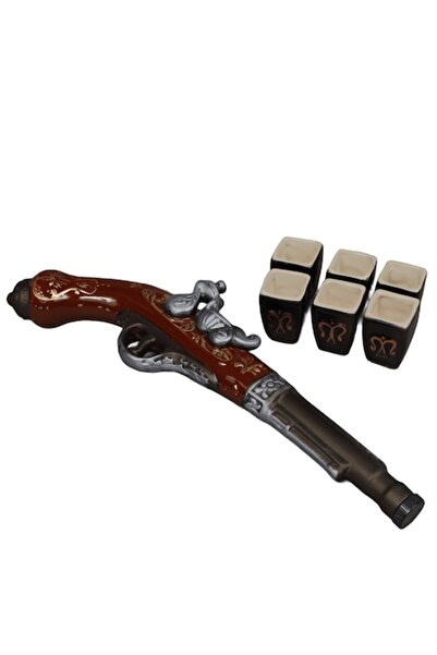 LimArt Set cadou ceramic pentru băuturi, sticlă în formă de pistol, stil west...