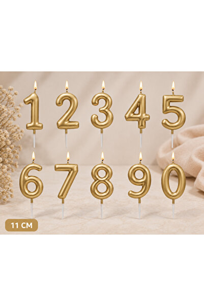 Aspak Gold Doğum Günü Pasta Mumu Yaş Mumu Rakamlı Mum Doğum Günü Mumu Sayı Mu...