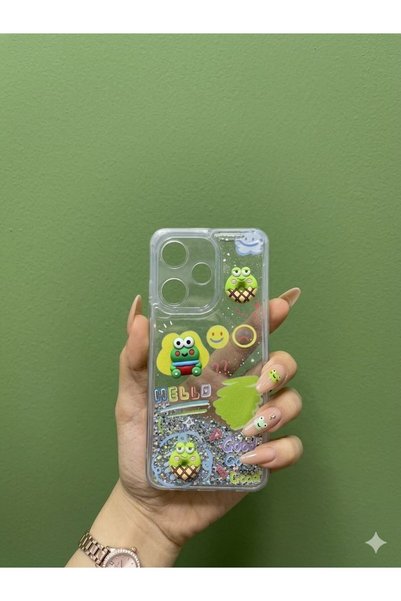 sanalikaksesuar Infinix Hot 30I Compatible Water Glitter Toys Case Phone Cover