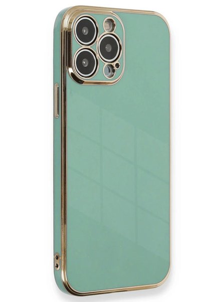 New Face Ilkeshop New iPhone 15 Pro Case Volet Silicone - (100942) Green