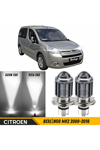 ŞüsCarOto Aksesuar Citroen Berlingo Mk2 2009-2018 Mercekli Far Ampulü Led Xen...