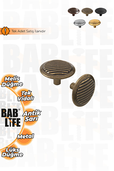 bablife Melis dugme antikno žuto 25MM prečnika jednostruki vijak ručke za orm...