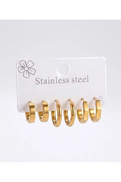 EASERA TİCARET Energetic Style Six-Piece Hoop Earring Set