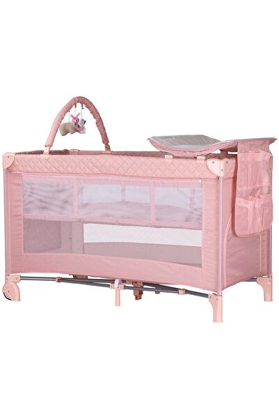 Evelise Măsuță de înfășat pliabilă cu saltea Chipolino Luna roz marshmallow