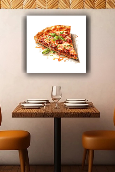 Lucena Pepperoni pica, metalna slika, dekorativna moderna zidna slika na temu...