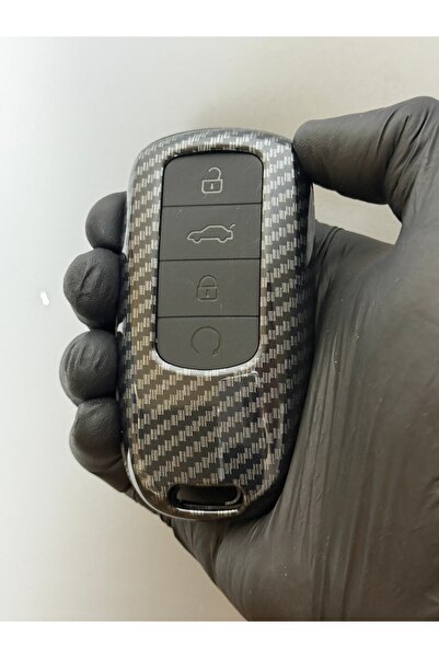 Mavi Keys Chery Tiggo 8 Plus Smart Compatible 3-Button Carbon Fiber Remote Co...