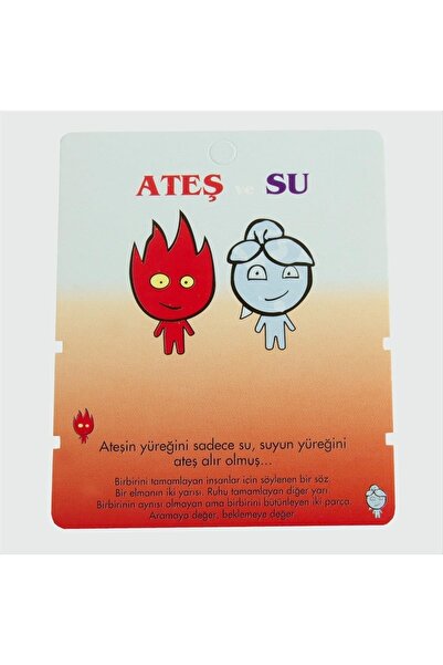 ZERO LAND Ilkeshop 2-Pack Fire and Water (04917) Bracelet Card-Red