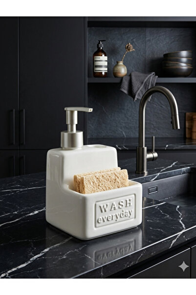 SERRA HOME Süngerlikli Sıvı Sabunluk Sermaik 500ml Kullanışlı Şık Zara Model