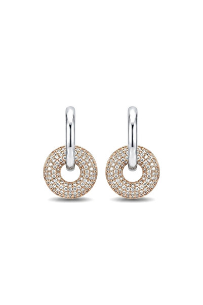 h&b design jewel Steel Double Color Hoop Earrings