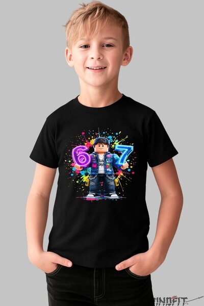 GILDAN Tricou Roblox Six Seven Model Colorat Unic