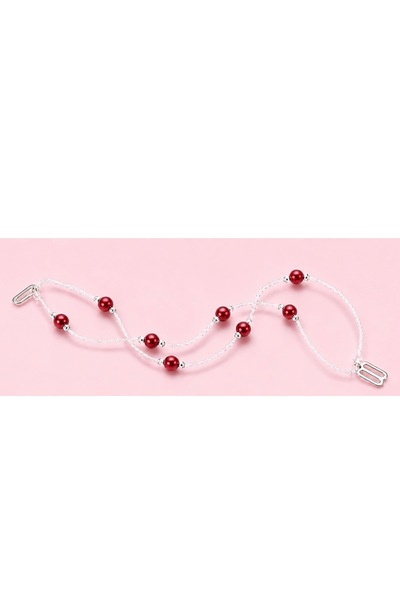Lowmi Beaded Bra Strap Red