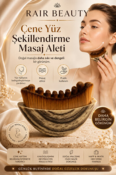 RAİR BEAUTY Yüz, Boyun, Çene Şekillendirme Masaj Fırçası ( Kutusu ile Gönderi...