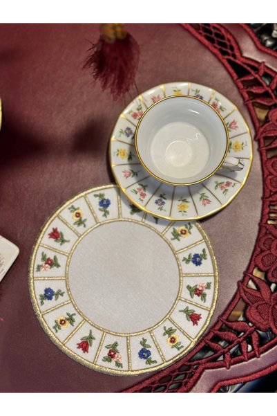 Merve Kaymakcı Adelaide Embroidered American Service Set