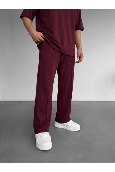 elkumoda Men's Baggy Modal Trousers Draped Loose Fit Elastic Premium Casual Comfortable Bottom Wear Bottom