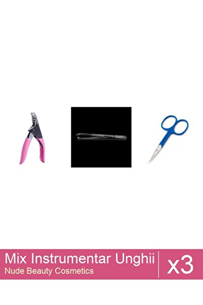 Makeup Set Mix 3 produse Forfecute: Penseta profesionala neagra subtire - One...