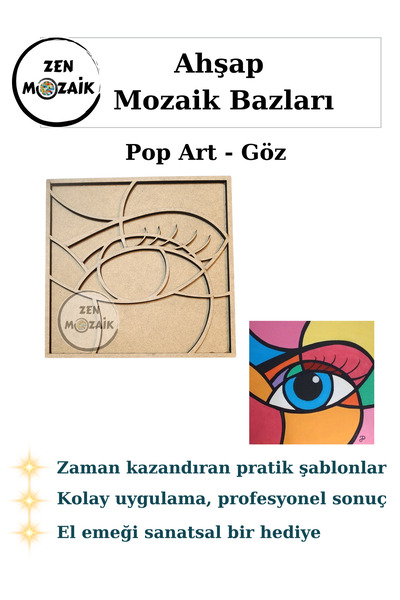Zen Mozaik Kolay Mozaik Yapım Bazı | Boyama ve Mozaik Yapımına Uygun Hazır Şa...