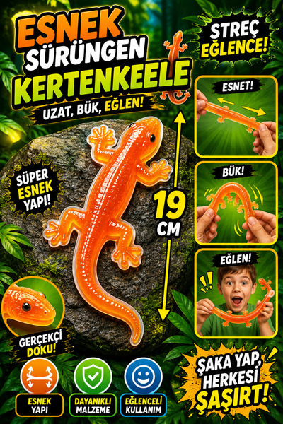 Tamsena Store Esnek Sürüngen Kertenkele Oyuncak Streç Uzayan Kertenkele Şaka ...