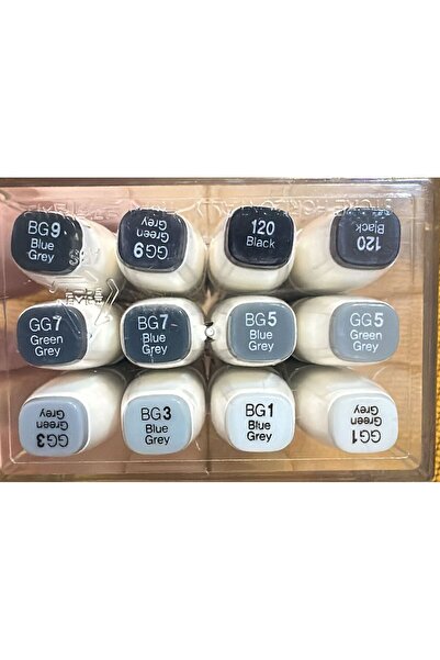 Shinhan Art ShinHan Touch Twin Marker Set 12BG Blue Grey مجموعة الوان ماركر ر...