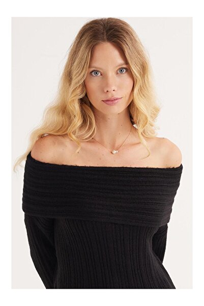 LC Waikiki Nevavm Women's Regular Fit Classic Cut Long Sleeve Off-The-Shoulde...
