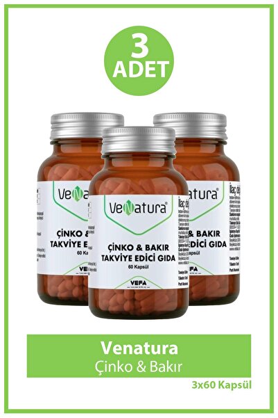 VeNatura Çinko & Bakır 60 Kapsül 3 Adet