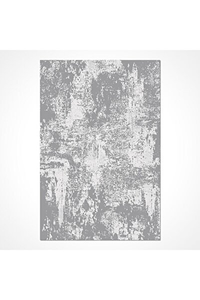 halinet Halı.Net Gray Vintage Antique Washable Non-Slip Living Room Carpet Cr...