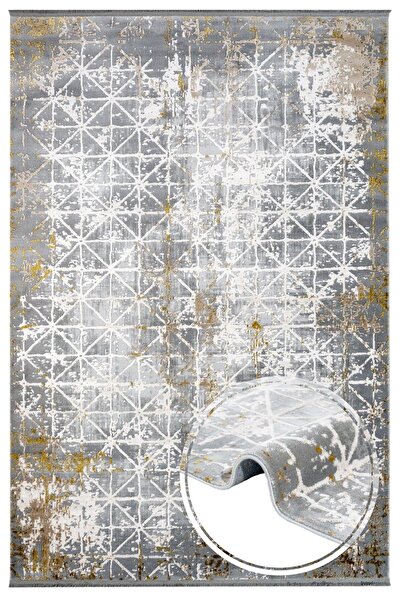 halinet Halı.Net White Modern Washable Non-Slip Living Room Carpet Artemis-Ar...