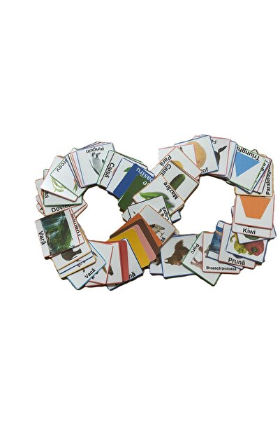 OEM Set cartonașe educative 222 buc. (animale, fructe, legume, forme geometri...
