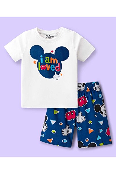 Babyhug Disney Single Jersey Knit Half Sleeves Shorts Night Suit With Mickey ...