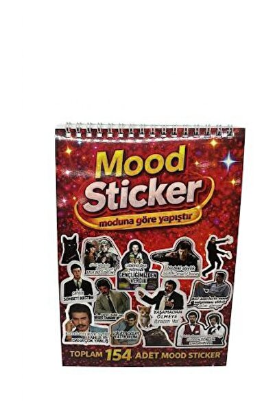 HediyeAvı Mood Sticker Defteri - 154 Adet Eğlenceli Çıkartma