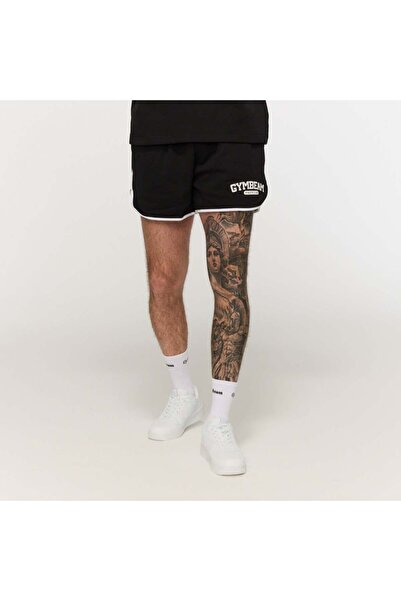 GymBeam Pantaloni scurți de trening Varsity, negri, mărimea S