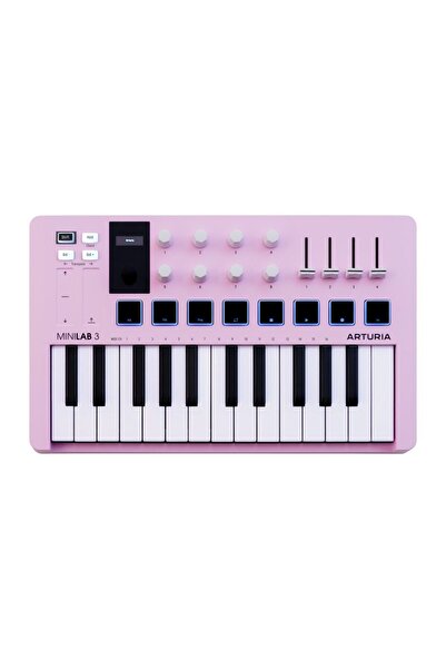 ARTURIA MiniLab 3: Gül Kuvars | Yeni nesil 25-tuş, zengin içerikli MIDI konrolcü