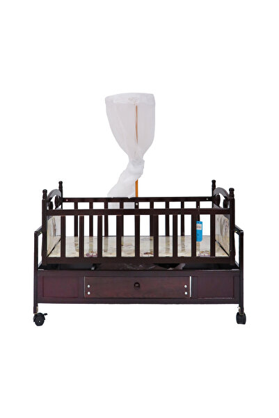 First Step Baby Wooden Cradle 5370-4-1 Blue
