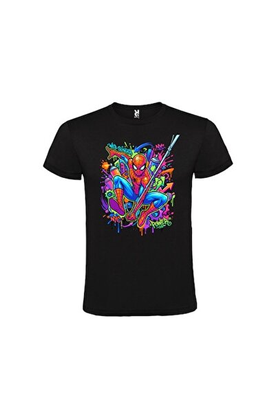 CRD PRINT Tricou personalizat unisex Spiderman 2026, din bumbac, negru, mărim...