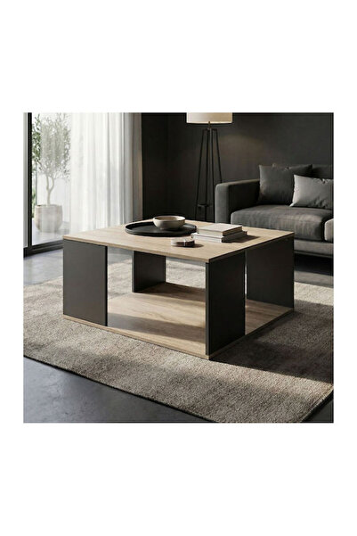 Other Τραπέζι σαλονιού Zelegan pakoworld sonoma-ανθρακί 90x90x44.5εκ