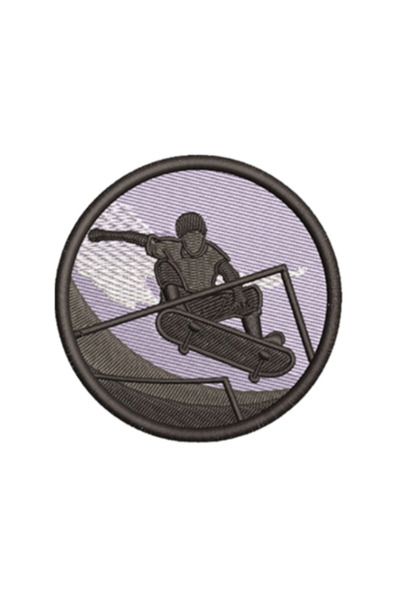 OEM Patch brodat Skater, 80 mm, aplicabil pe textile