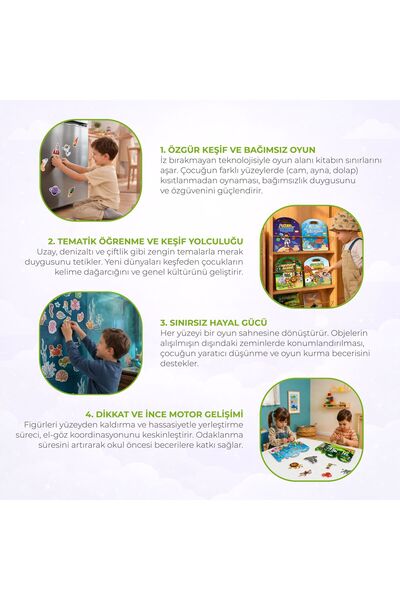 Diytoy Nano Vantuzlu Bitmeyen Sticker Seti - Yıkanabilir, Yırtılmaz Eğitici Tekrar Tekrar Yapışan Bitmeyen Nano Vantuz Sticker Hayvanlar Alemi