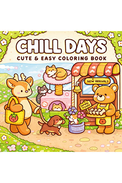 FARCY Chill Days 40 Sayfalık Boyama Kitabı ( 21 x 21 cm ) Çocuklar ve Yetişki...