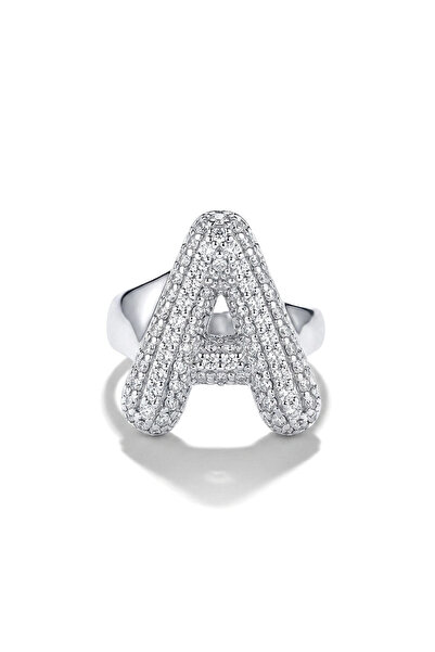 h&b design jewel خاتم حرف A من الفولاذ
