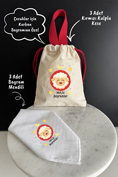 YOLOTEX Kurban Bayramı Kese+Mendil Seti
