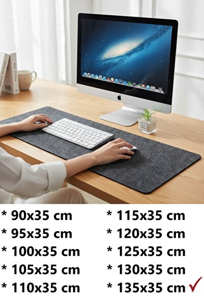 Next Craft Desk Protector Mouse Pad Felt Gaming Mat 3mm Anthracite Color