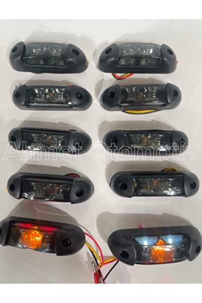AHMET OTOMOTİV (10 ADET) FÜME DARK MODEL 3 YÖNLÜ İZ LAMBASI