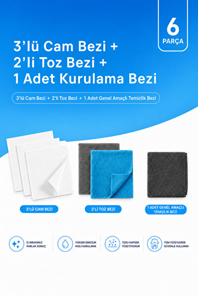 vidbel Genel Amaçlı Temizlik Paketi - Mikrofiber Temizlik Bezleri ile Yer, Yü...