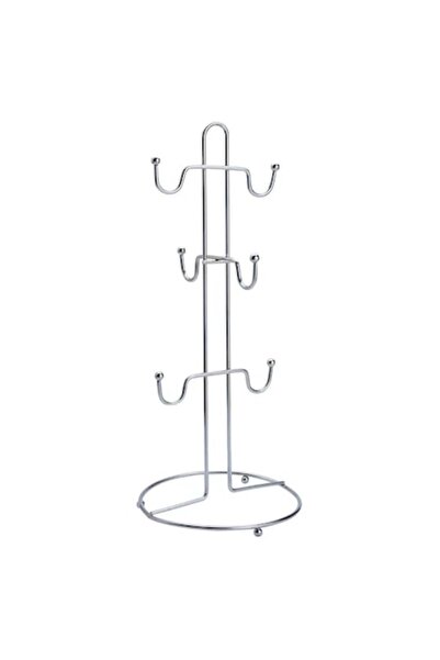 OEM Support for 6 cups, Silver Metal, 35x15x15 cm