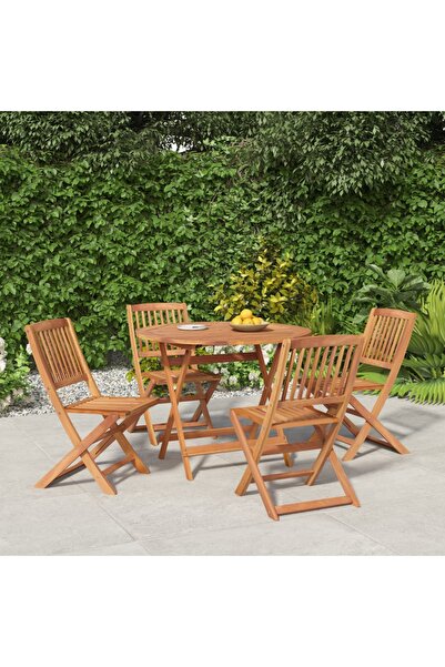 vidaxl Garden furniture set, 5 pieces, solid acacia wood