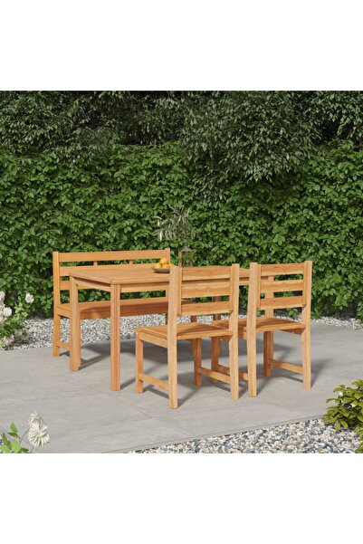 Concept Set mobilier pentru grădină, 4 piese, lemn masiv de tec